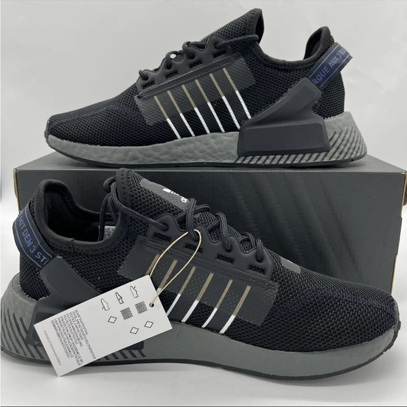 Adidas NMD R1 V2 Black White HQ6628 Men's Sneakers Shoes Multi Size NEW - Picture 3 of 7